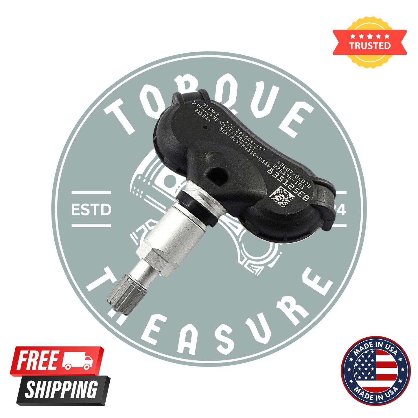 Toyota 42607-0C070 TPMS Tire Pressure Monitoring Sensor Set of 4