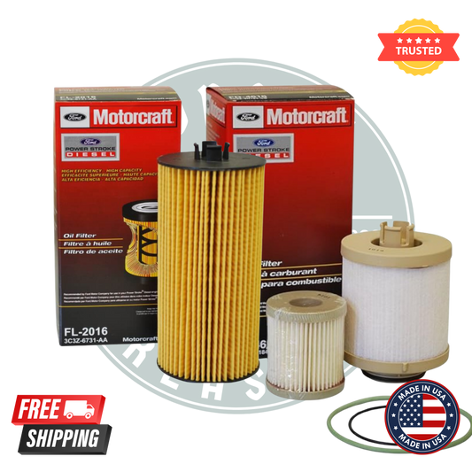 Motorcraft FL2016 Oil Filter & FD4616 Fuel Filter Set | Genuine Ford OEM