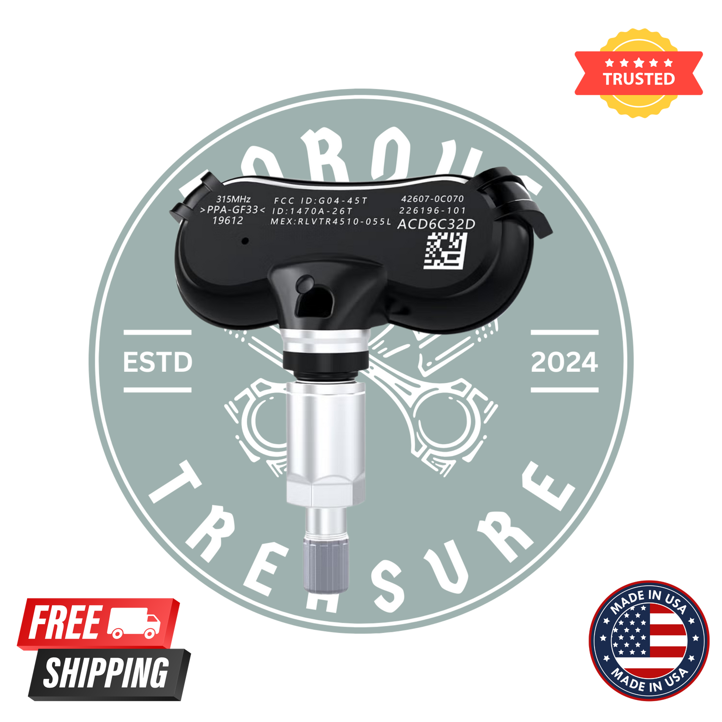 Toyota 42607-0C070 TPMS Tire Pressure Monitoring Sensor Set of 4