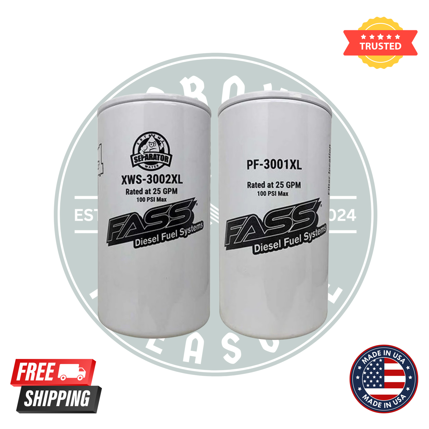 FASS XWS-3002XL & PF-3001XL Fuel Filter Bundle